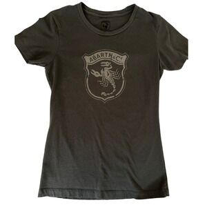 Abarth‎ Graphic Tee Scorpion Logo Short Sleeve Top Gray Size S Small